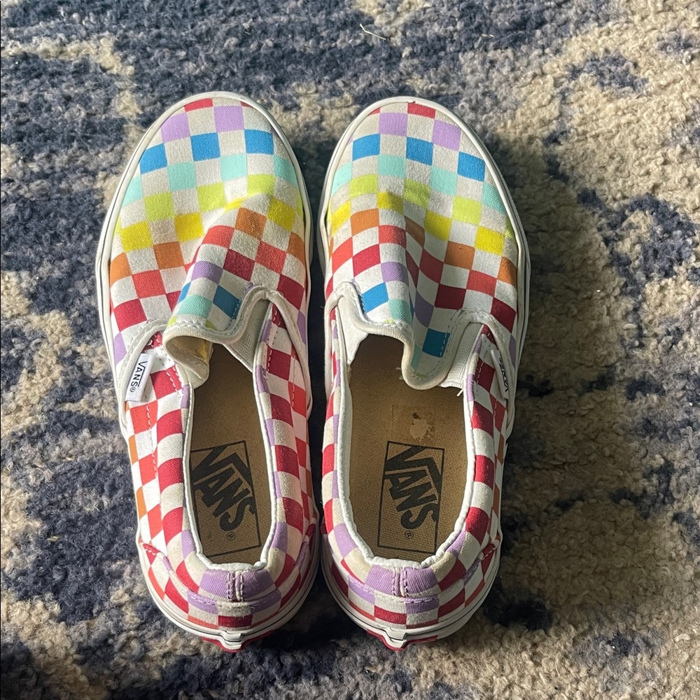Vans Colorful Checkered Slip-On Sneakers